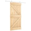 vidaXL Drzwi przesuwne Naturalne i białe 90 x 210 cm