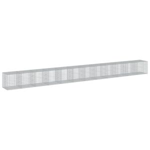 vidaXL Kosz gabionowy z pokrywą, 1200x100x100 cm, galwanizowane żelazo