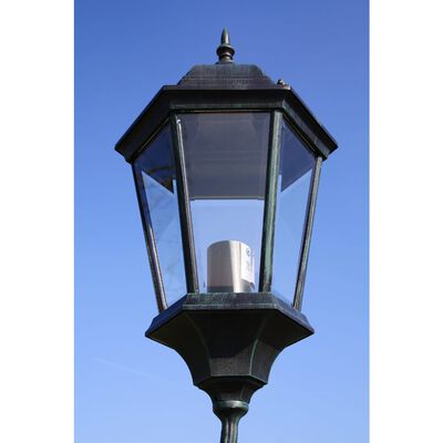 vidaXL Stojąca lampa ogrodowa 2-ramienna, 230 cm, ciemnozielona/czarna
