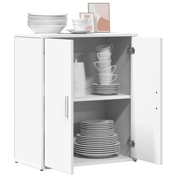 vidaXL Szafka, biała, 60x31x70 cm, materiał drewnopochodny