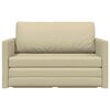 vidaXL Sofa Bed 110cm Kremowy Sztuczna sk&oacute;ra