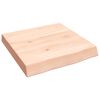 vidaXL Blat do łazienki, 40x40x(2-6) cm, surowe, lite drewno