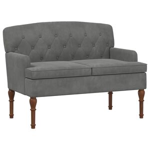 vidaXL Sofa dwuosobowa z guzikowym pikowaniem ciemnoszary Welur