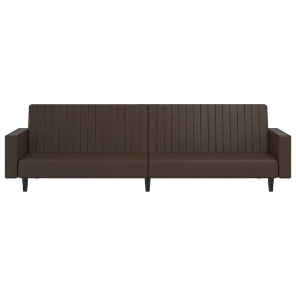 vidaXL 2-osobowa sofa, brązowa, sztuczna sk&oacute;ra