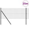 vidaXL Słupek ogrodzeniowy. Szary 25 x 0,4 m (siatka 12 x 12 mm)