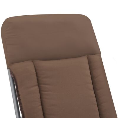 vidaXL Składane krzesła ogrodowe z poduszkami, 2 szt., brązowe