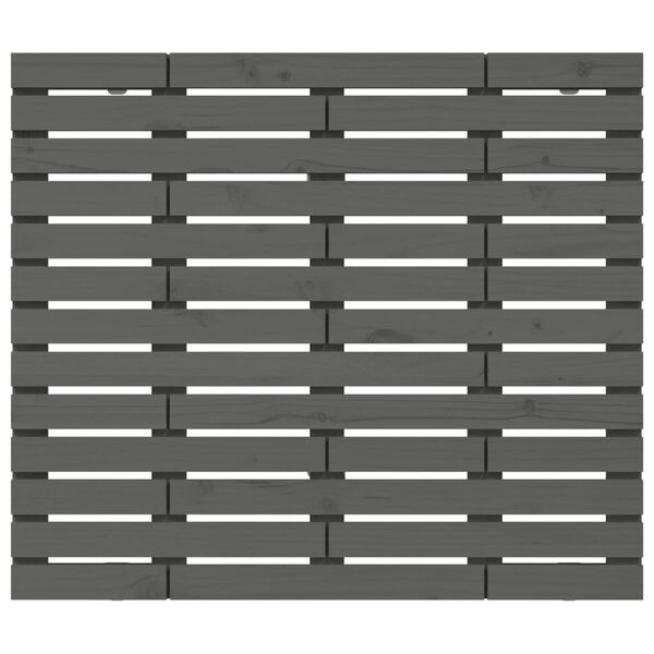 vidaXL Wezgłowie ł&oacute;żka, szare, 96x3x91,5 cm, lite drewno sosnowe