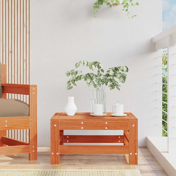 vidaXL Podn&oacute;żek ogrodowy Lite drewno sosnowe Woskowy Brąz