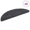 vidaXL Maty na schody samoprzylepne 5 szt. 56x17x3 cm ciemnoszary