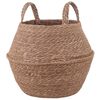 vidaXL Doniczka z uchwytami naturalny &Oslash; 32 x 32 cm 100% Trawa morska
