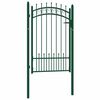 vidaXL Brama ogrodzeniowa EMMEN z kolcami stalowa 104x117 cm zielona