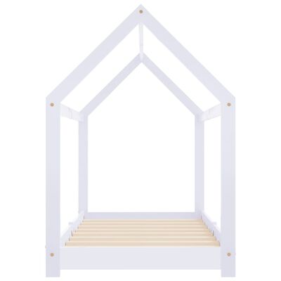 vidaXL Rama łóżka dziecięcego, biała, lite drewno sosnowe, 80 x 160 cm