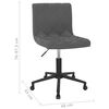 vidaXL Obrotowe krzesła stołowe, 4 szt., ciemnoszare, obite aksamitem