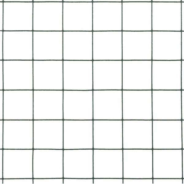 vidaXL Ogrodzenie z siatki, stal i PVC, 10x0,5 m, zielone