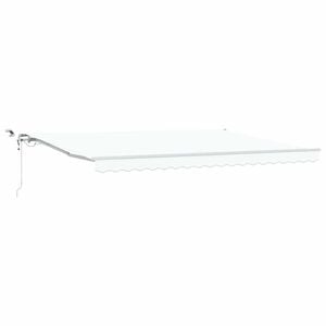 vidaXL Markiza wysuwana Biały 450 &times; 350 cm Poliester