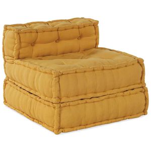 vidaXL Modułowa sofa, ż&oacute;łty, 70x70x54, tkanina