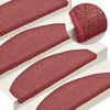 vidaXL Maty na schody 15 szt. 65x24x4 cm Bordeaux P&oacute;łokrągłe Duże