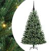 vidaXL Sztuczna choinka z zawiasami zielony 120 cm PVC i Metal