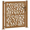 vidaXL Brama ogrodowa 100x100 cm Stal nierdzewna Wz&oacute;r śladu