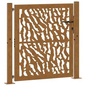 vidaXL Brama ogrodowa 100x100 cm Stal nierdzewna Wz&oacute;r śladu