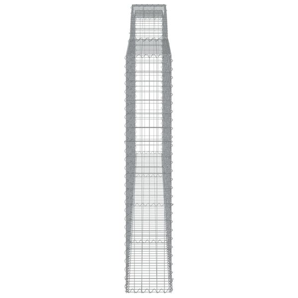 vidaXL Łukowaty kosz gabionowy 400x30x160/180 cm, galwanizowane żelazo