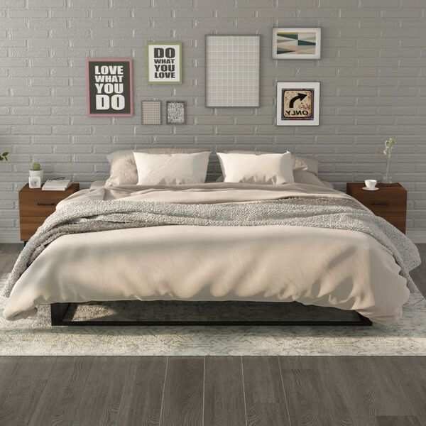 vidaXL Szafki nocne, 2 szt., brązowy dąb, 40x35x47,5 cm