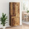 vidaXL Highboard Montowane na ścianie Stare drewno 69,5 x 34 x 180 cm