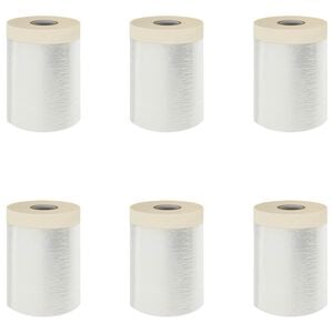 vidaXL Arkusz ochronny z taśmą klejącą 6 pcs 30 x 3300 cm HDPE