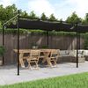 vidaXL Pergola ze zwijanym dachem, antracytowa, 589x292x230 cm