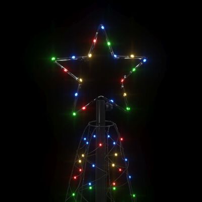 vidaXL Choinka stożkowa, 200 kolorowych diod LED, 70x180 cm