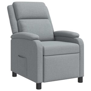 vidaXL Fotel recliner jasnoszary tkanina