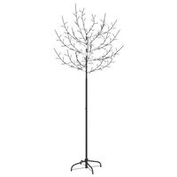 vidaXL Drzewko z lampkami, 200 LED, ciepły biały, kwiat wiśni, 180 cm