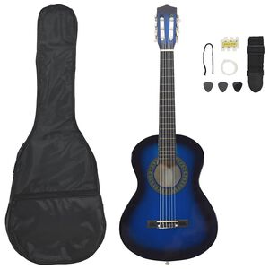 vidaXL 8-cz. zestaw do nauki gry na gitarze klasycznej, 1/2, 34"