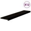 vidaXL Stopnie schodowe 12 szt. brązowoczarne 120x30x2 cm lite drewno dębowe