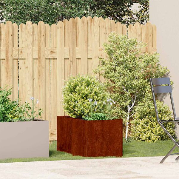 vidaXL Doniczka Rusty 40x80x40 cm Stal nierdzewna