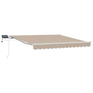 vidaXL Markiza wysuwana Beżowy 350 x 250 cm Tkanina i aluminium