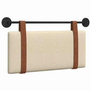 vidaXL Wisząca Głowa Gładki Kremowy 90 x 55 x 5 cm Antyczny PU