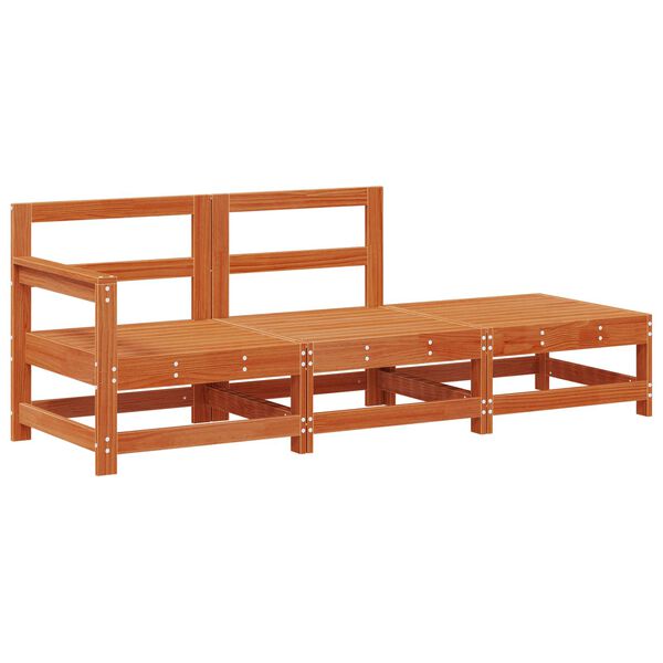 vidaXL Zestaw sof narożnych z poduszką Woskowy Brąz 190 x 62 x 70,5 cm