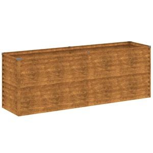 vidaXL Podwyższona grządka ogrodowa 196x50x69 cm, stal Corten