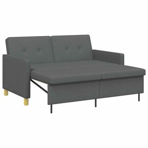 vidaXL Rozkładana sofa ciemnoszary tkanina