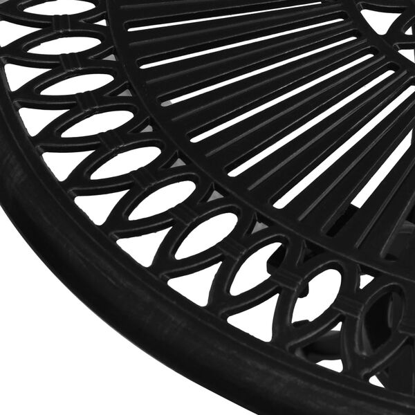 vidaXL St&oacute;ł ogrodowy, czarny, 62x62x65 cm, odlewane aluminium