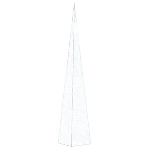 vidaXL Stożek dekoracyjny, akrylowy, zimne białe LED, 90 cm
