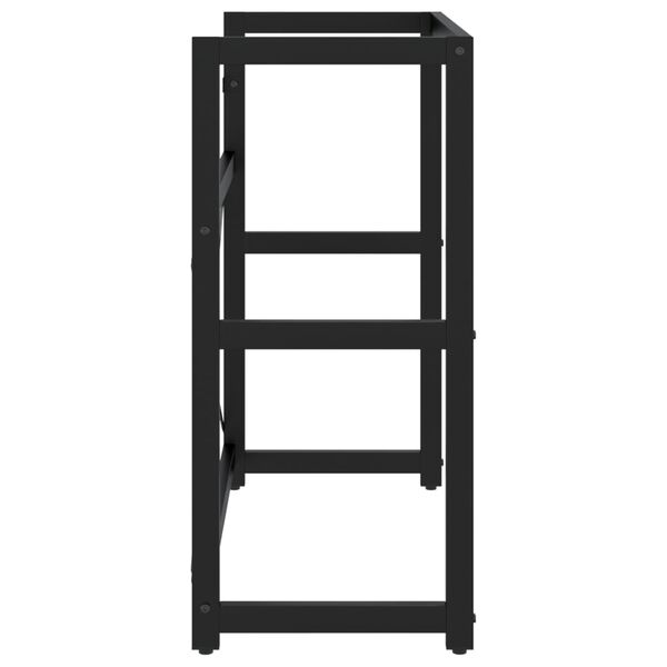 vidaXL Stelaż pod umywalkę, czarny, 79x38x83 cm, żelazny
