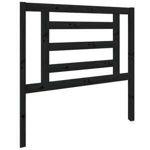 vidaXL Wezgłowie ł&oacute;żka, czarne, 96x4x100 cm, lite drewno sosnowe