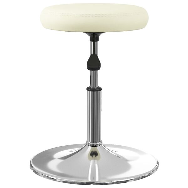 vidaXL Hoker, kremowy, obity sztuczną sk&oacute;rą