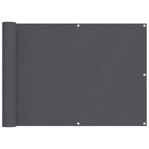 vidaXL Parawan balkonowy z tkaniny oxford 75x600 cm antracyt