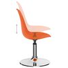 vidaXL Obrotowe krzesła stołowe, 2 szt., pomarańczowe, sztuczna sk&oacute;ra