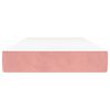 vidaXL Materac kieszeniowy, różowy, 90x190x20 cm, aksamit