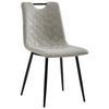 vidaXL Krzesła stołowe, 4 szt., jasnoszare, sztuczna sk&oacute;ra
