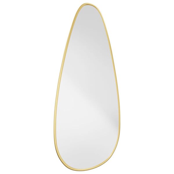 vidaXL Lustro ścienne, złote, 60x25 cm